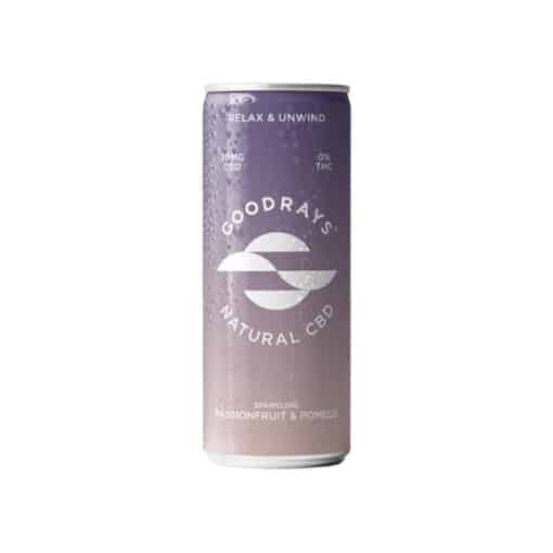 12 X Goodrays 30Mg Cbd Passionfruit &Amp; Pomelo Seltzer 250Ml
