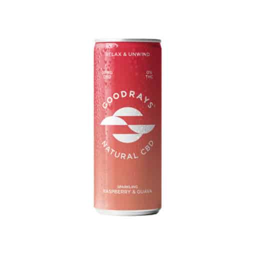 12 X Goodrays 30Mg Cbd Raspberry &Amp; Guava Seltzer 250Ml