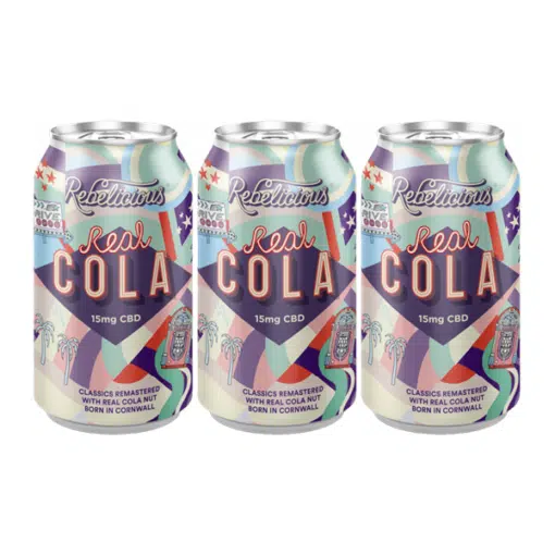 12 X Rebelicious 15Mg Cbd Real Cola Sparkling Soft Drink - 330Ml