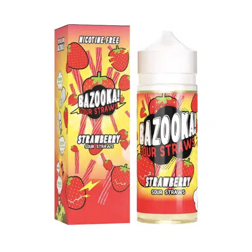 Bazooka Strawberry Sour Straws 100Ml
