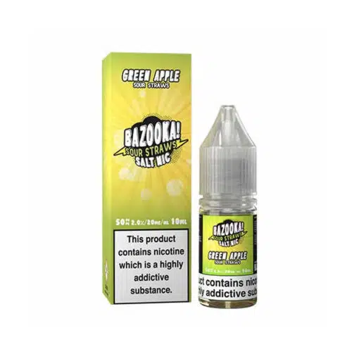 Bazooka Green Apple Sour Straws Salt Nic 10Mg &Amp; 20Mg