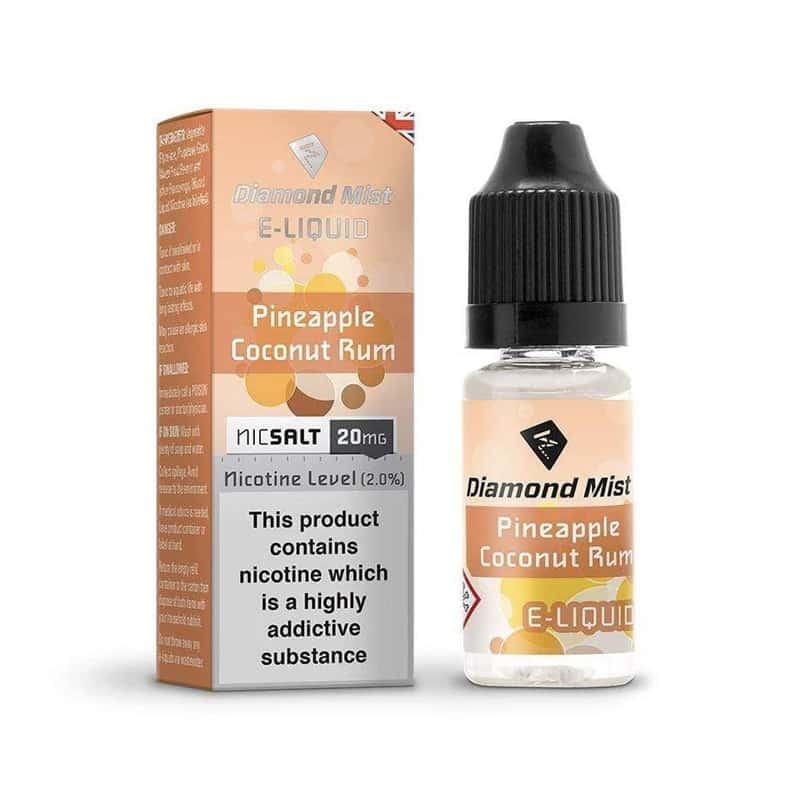 Pineapple Coconut Rum By Diamond Mist Salts Pineapple Coconut Rum 10Ml 20Mg Nic Salt