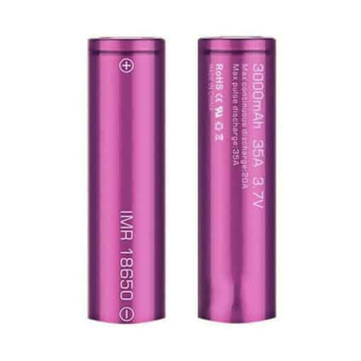 Two Efest Imr 18650 3000Mah Batteries