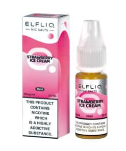 Elfliq Nic Salts In 5Mg Elfliq Strawberry Ice Cream 10Ml Nic Salt