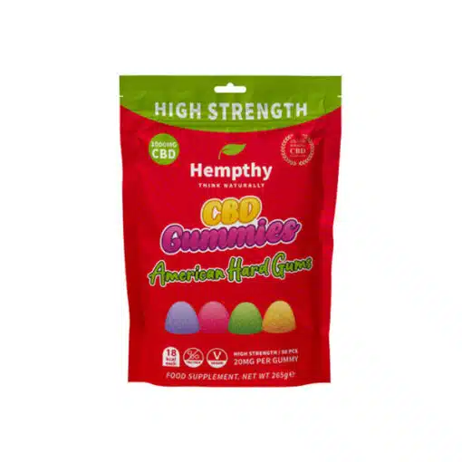Hempthy 1000Mg Cbd American Hard Gums Gummies - 50 Pieces