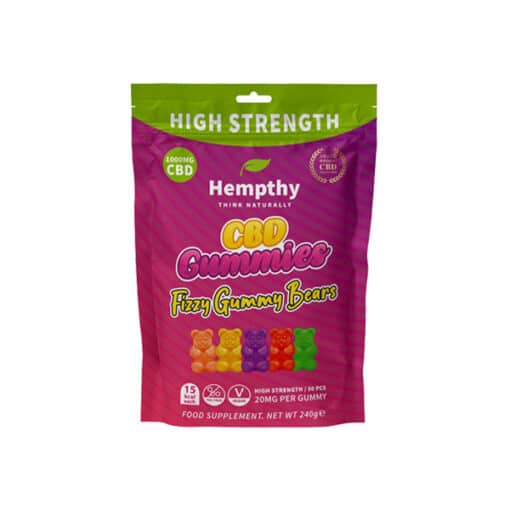 Hempthy 1000Mg Cbd Fizzy Gummy Bears Gummies - 50 Pieces