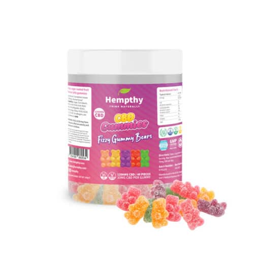 Hempthy 1200Mg Cbd Fizzy Gummy Bears - 40 Pieces
