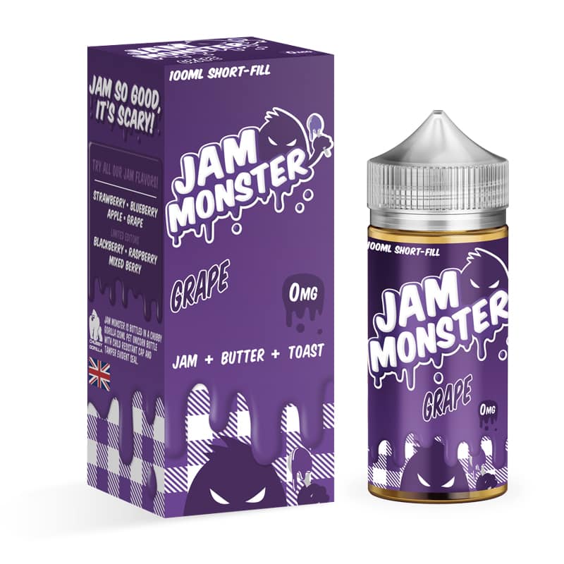 Grape Jam On Toast 100ml Short Fill By Jam Monster ELiquids UK