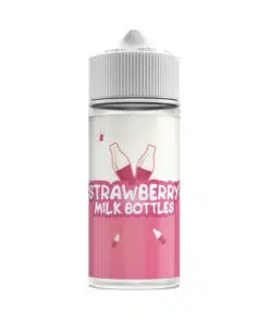 Strawberry Milk Bottles Vape Liquid 100ml 0mg Short Fill
