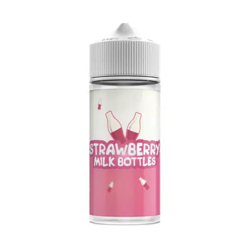 Strawberry Milk Bottles Vape Liquid 100Ml 0Mg Short Fill