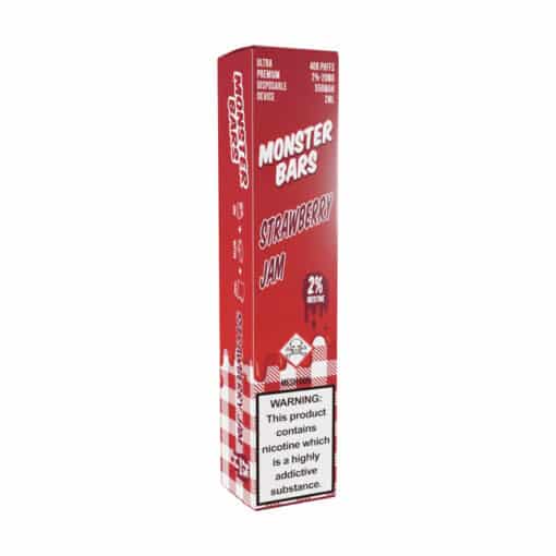 Monster Bars Strawberry Jam (2%) Disposable