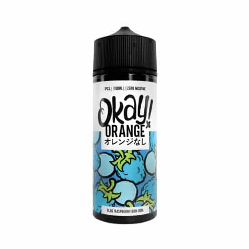 Blue Raspberry Bon Bon 100Ml Short Fill By Okay! Orange E-Liquid