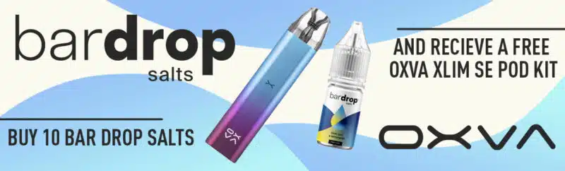 Bar Drop Salts Buy 10 Get a Free OXVA XLIM Vape Kit