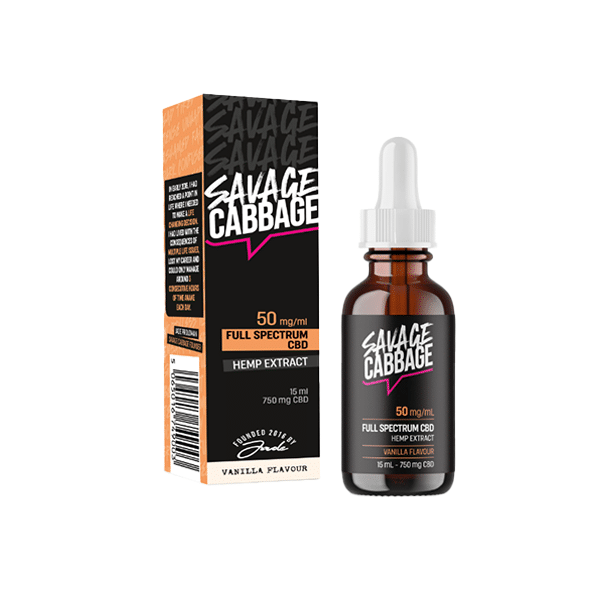 Savage Cabbage 750Mg Cbd Oil Vanilla 15Ml (B2G1F) Savage Cabbage 750Mg Cbd Oil Vanilla 15Ml (Buy 2 Get 1 Free)