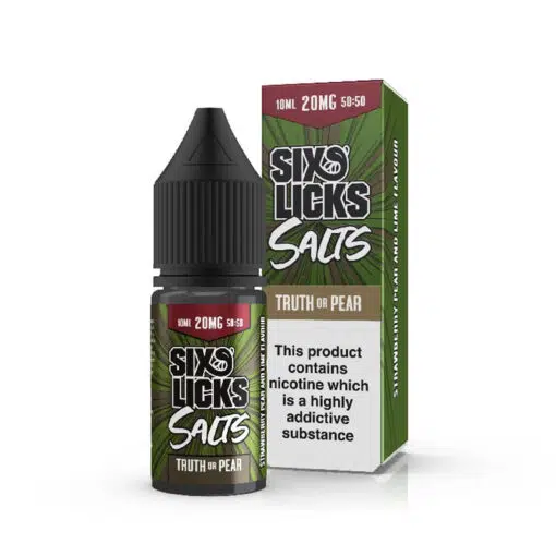 Six Licks Salts - Truth Or Pear 10Mg &Amp; 20Mg