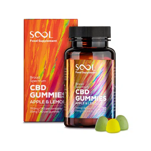 Sool 750Mg Broad Spectrum Cbd Apple &Amp; Lemon Gummies - 30 Pieces