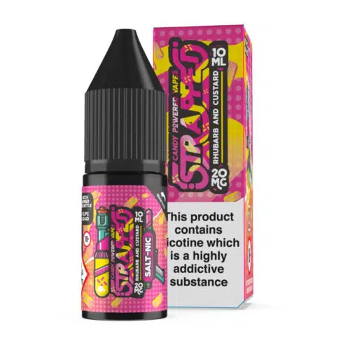 Strapped Salts - Rhubarb &Amp; Custard 10Ml 20Mg