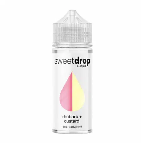 Sweet Drop E-Liquid - Rhubarb + Custard 100Ml Short Fill