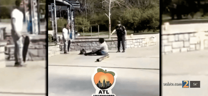 17-year-old Terion Forston in his local skate park.